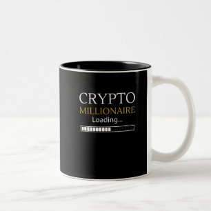 Taza Bicolor Crypto Millionaire Cargando divertido comerciante 