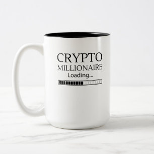 Taza Bicolor Crypto Millionaire Cargando, espere