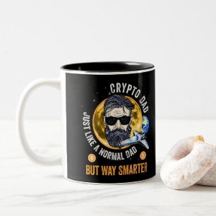 Taza Bicolor Cryptodad Crypto Dad Como Un Papá De Bitcoin Regul