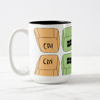 Taza Bicolor Ctrl Win Alt