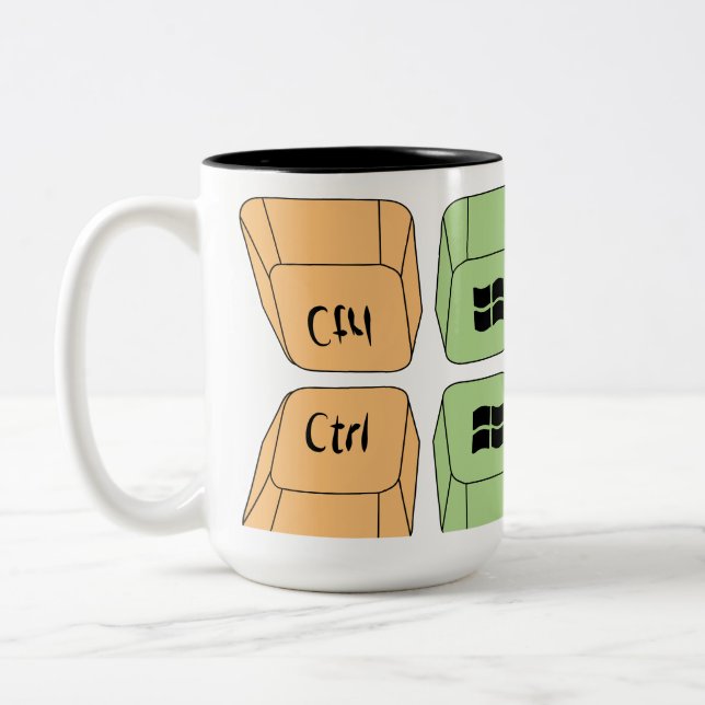 Taza Bicolor Ctrl Win Alt (Izquierda)