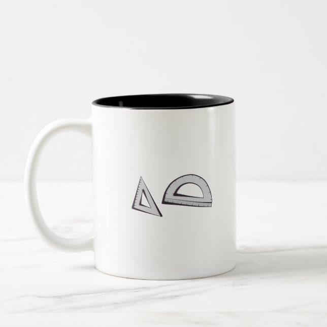 Taza Bicolor Cuadrado y protractor (Izquierda)