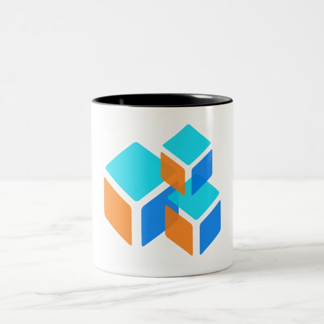 Taza Bicolor Cuadrados Cajas (Centro)
