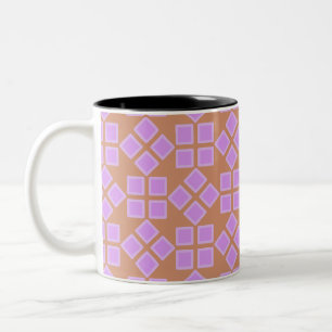 Taza Bicolor Cuadrados de tonos de púrpura