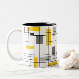 Taza Bicolor Cuadrícula de mediados de siglo