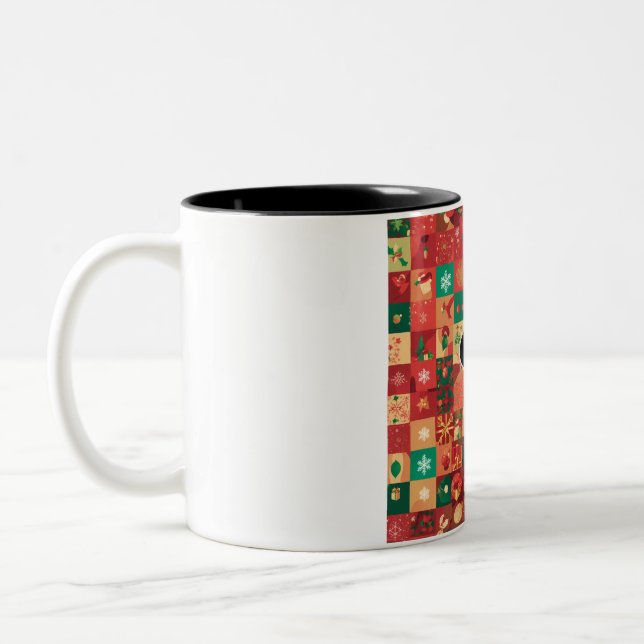 Taza Bicolor Cuadros (Izquierda)