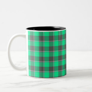 Taza Bicolor Cuadros Verde Primavera y Negro Finlandia