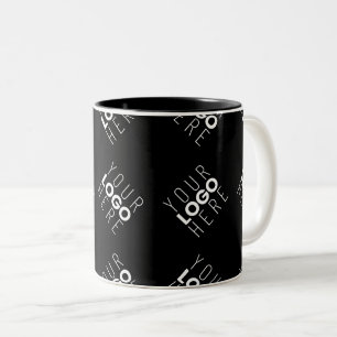 Taza Bicolor Cualquier logotipo o imagen cargada Patrón dispe