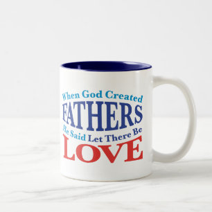 Taza Bicolor Cuando dios creó a padres