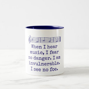 Taza Bicolor Cuando escucho música no temo ningún peligro - Cit