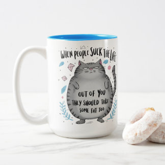 Taza Bicolor Cuando la gente es molesta Regalo divertido para a