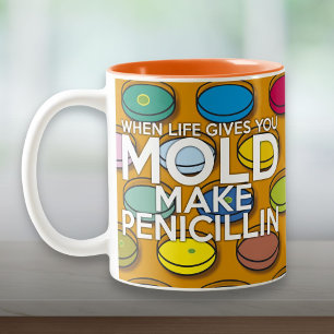 Taza Bicolor CUANDO LA VIDA TE DA MOLEDO Cita Divertida