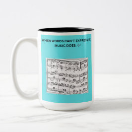 TAZA BICOLOR CUANDO LAS PALABRAS NO PUEDEN EXPRESARLO, LA MÚSIC