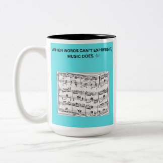 TAZA BICOLOR CUANDO LAS PALABRAS NO PUEDEN EXPRESARLO, LA MÚSIC
