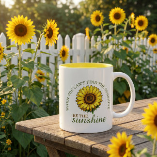 Taza Bicolor Cuando no puedas encontrar la luz del sol sé la lu