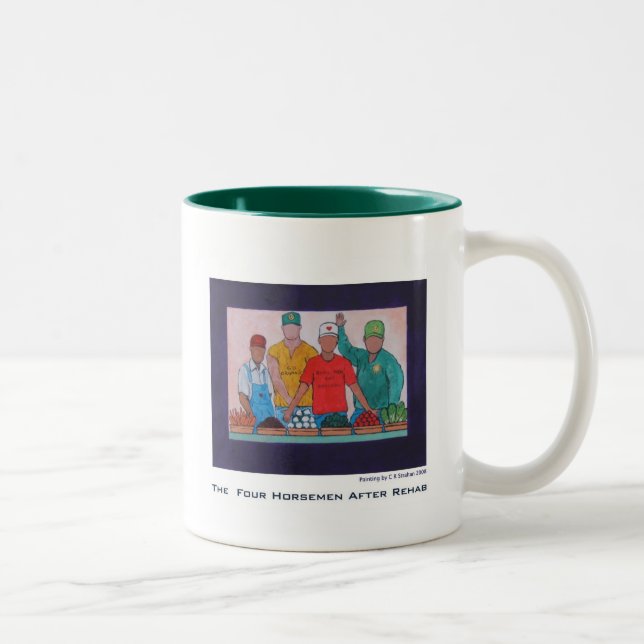 Taza Bicolor Cuatro jinetes después de la rehabilitación (Derecha)
