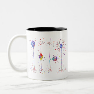 Taza Bicolor Cuatro tipos de neuronas