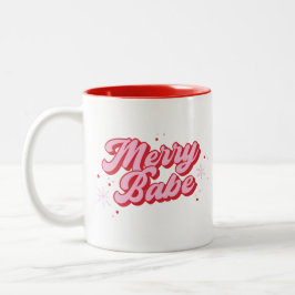 Taza Bicolor Cubo de moras rojas y rosadas con copos de nieve