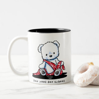 Taza Bicolor Cubo de oso polar KiniArt tazón de café de dos ton