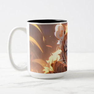 Taza Bicolor Cubo de tigre mate