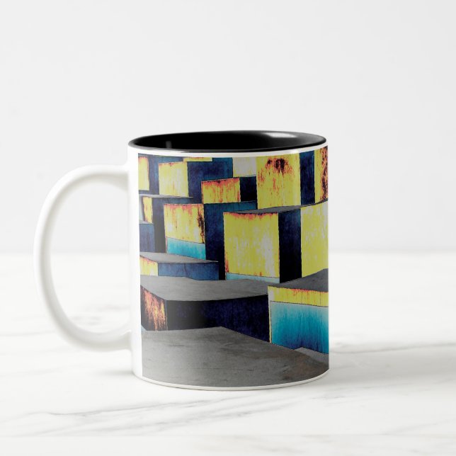 Taza Bicolor Cubos de color (Izquierda)