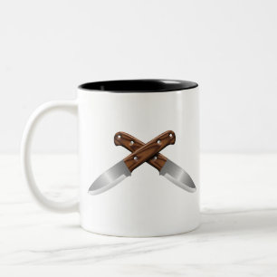 Taza Bicolor cuchillos de cruce