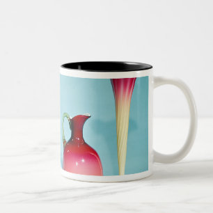 Taza Bicolor Cuenco, floreros y jarro, fin del siglo XIX