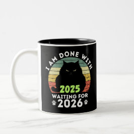 Taza Bicolor Cuenta regresiva del gato
