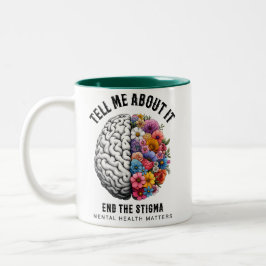 Taza Bicolor Cuéntame sobre esto (temas de salud mental)