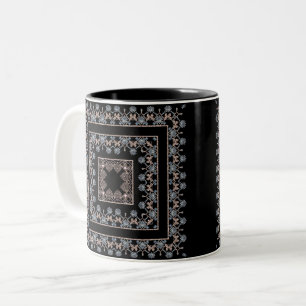 Taza Bicolor cuentas de joyería cristal reluciente brillo sin f