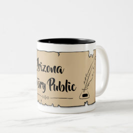 Taza Bicolor Cuero de plumas de desplazamiento público del nota