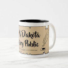 Taza Bicolor Cuero de plumas de desplazamiento público del nota