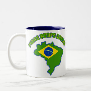 Taza Bicolor Cuerpo de paz el Brasil