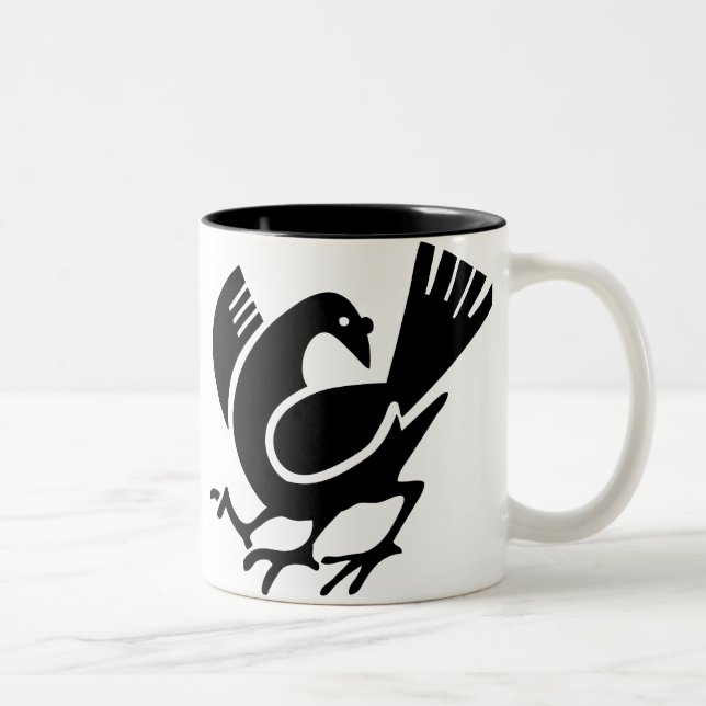 Taza Bicolor Cuervo Legged tres (Derecha)