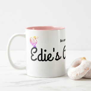 Taza Bicolor Cuidado con la camiseta de la tienda de autos de E