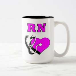 Taza Bicolor Cuidado del RN de las enfermeras
