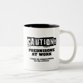 Taza Bicolor ¡Cuidado! Prednisone trabajando