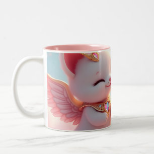 Taza Bicolor Cuidados gatos de amor