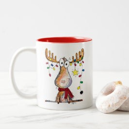Taza Bicolor Cuidados Navidades caprichosos Moose