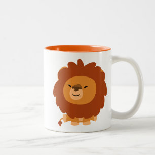 Taza Bicolor Cuidadosamente Personalizado Lion Mug