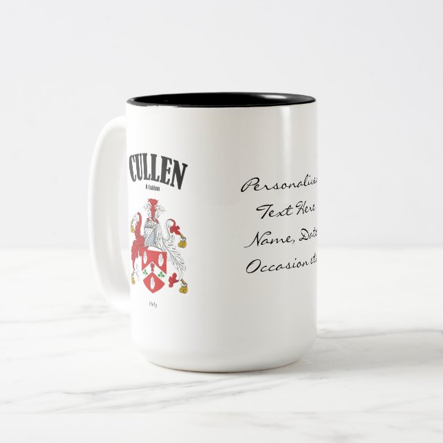 Taza Bicolor Cullen Family Crest, Traducción y significado (Anverso izquierdo)