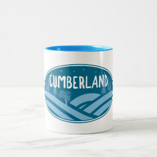 Taza Bicolor Cumberland Maryland al aire libre