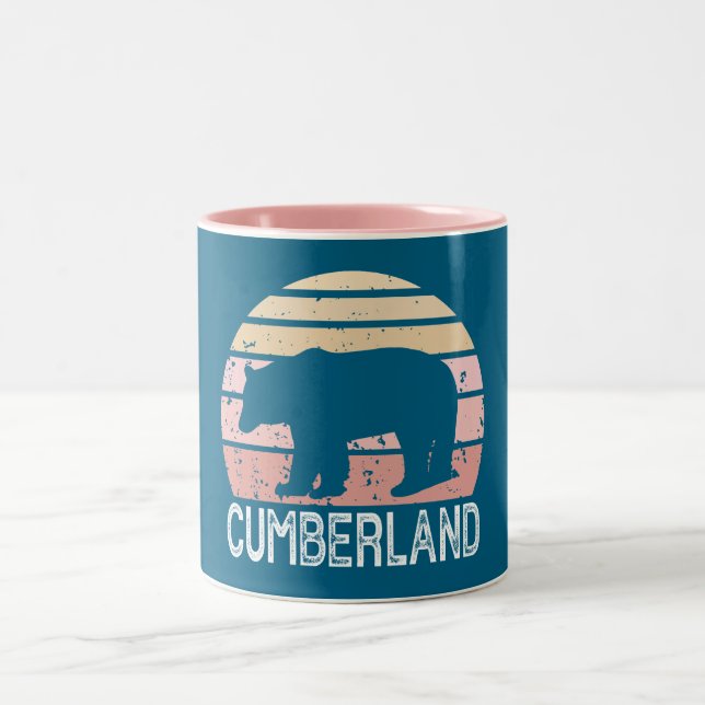 Taza Bicolor Cumberland Maryland Retro Bear (Centro)