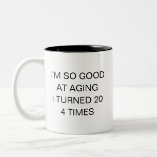 Taza Bicolor Cumpleaños divertido 80