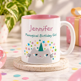 Taza Bicolor Cumpleaños Mágico Nombre de la Chica
