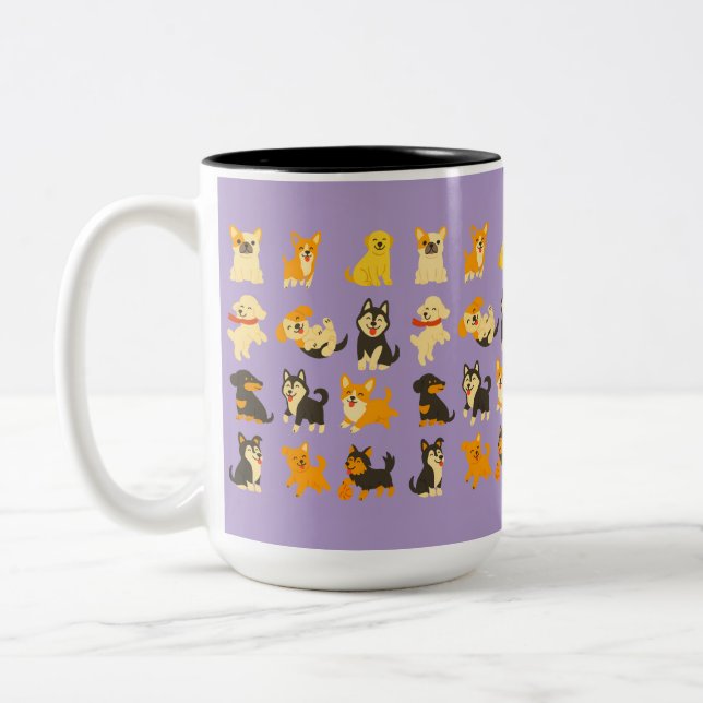 Taza Bicolor Cup Cute Puppies (Izquierda)