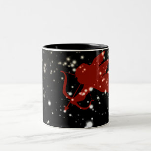 Taza Bicolor CUPID VALENTINE MUG rojo y negro