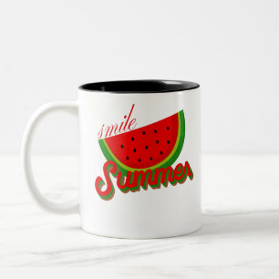 Taza Bicolor Curado verano Vacay Mode chil sandía