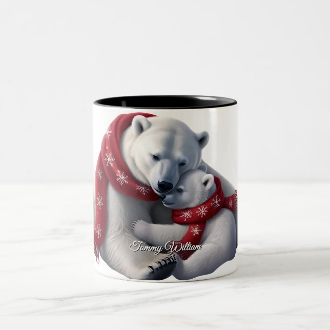 Taza Bicolor Curiosa moda moderna Funny Feliz Navidad (Centro)