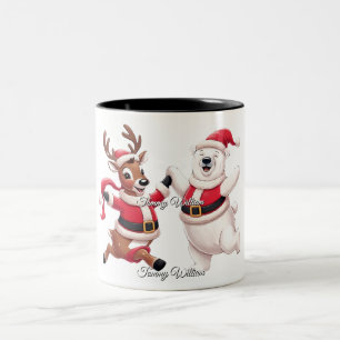Taza Bicolor Curiosa moda moderna Funny Feliz Navidad